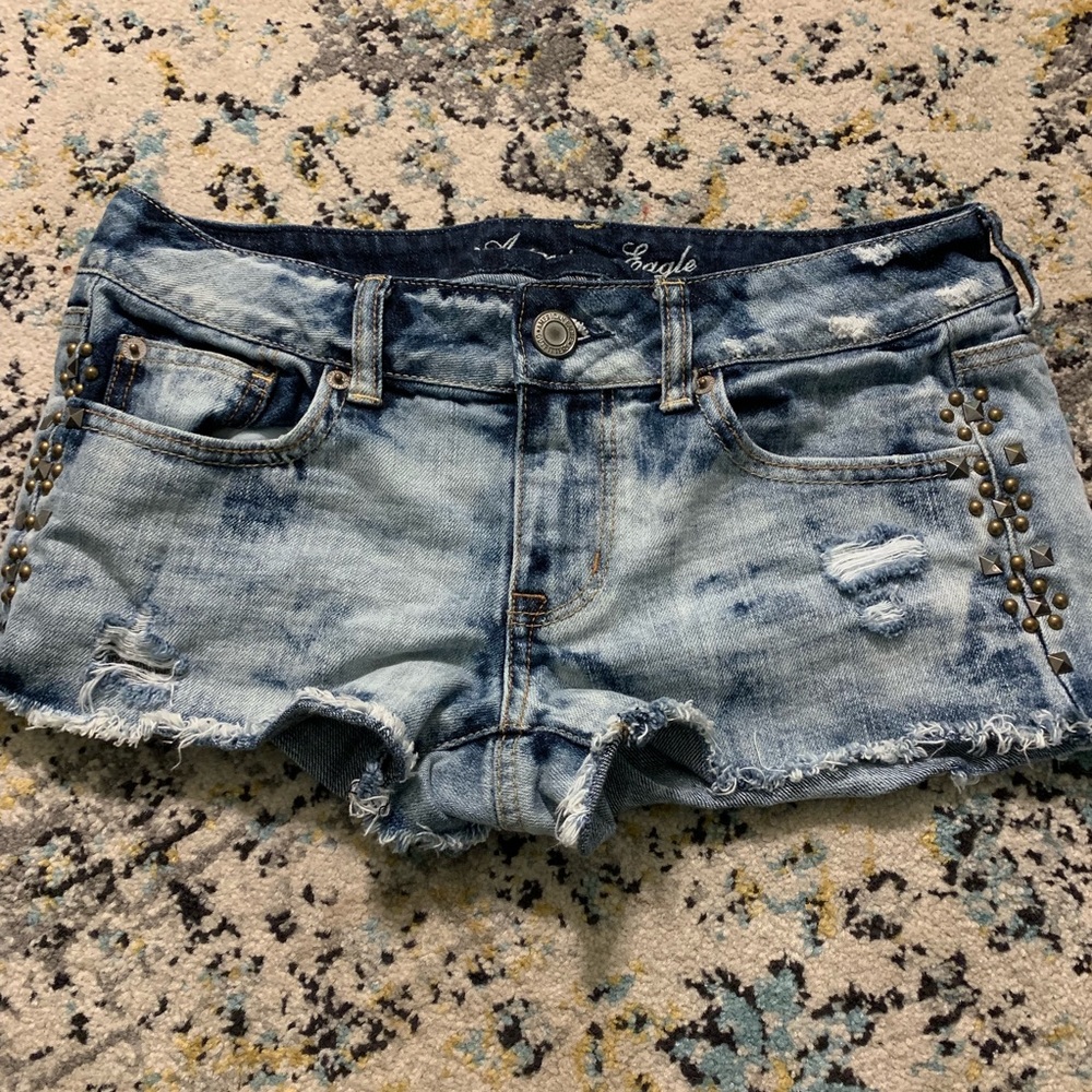 American Eagle Studded Jean Shorts